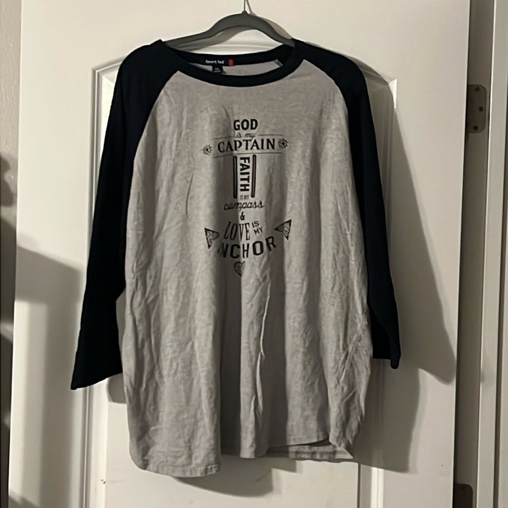 God is my Captain Long Sleeve Tee - 2XL